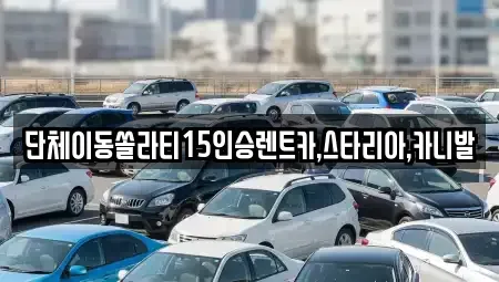 서울특별시 서대문구 북아현동 렌트카 전문 단체이동쏠라티15인승렌트카,스타리아,카니발