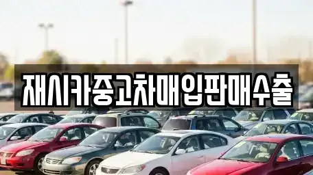 서울특별시 성북구 안암동1가 중고차매입 전문 재시카중고차매입판매수출