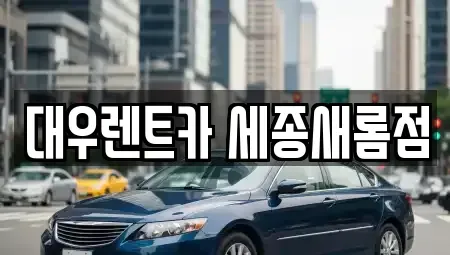 세종 새롬동 렌트카 전문 대우렌트카 세종새롬점