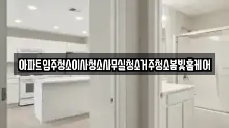 아파트입주청소이사청소사무실청소거주청소봄빛홈케어