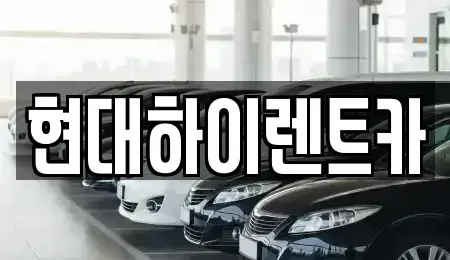 울산 북구 명촌동 렌트카 전문 현대하이렌트카