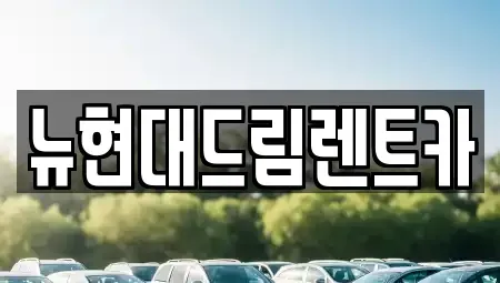 인천광역시 계양구 둑실동 렌트카 전문 뉴현대드림렌트카