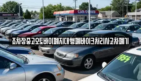 전남 나주시 봉황면 중고차 전문 조차장중고오토바이폐지대행폐바이크처리사고차폐기