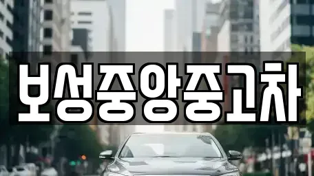 전남 보성군 중고차매매 전문 보성중앙중고차