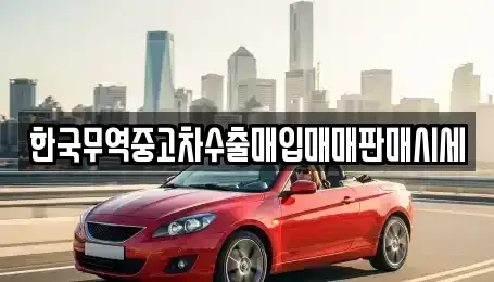 전남 보성군 중고차매입 전문 한국무역중고차수출매입매매판매시세