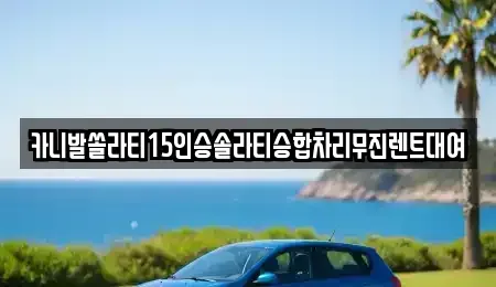 전라남도 순천시 덕암동 렌트카 전문 카니발쏠라티15인승솔라티승합차리무진렌트대여
