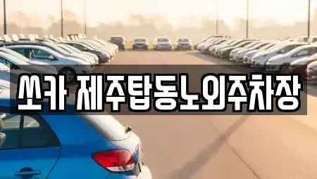 제주 제주시 건입동 렌트카 전문 쏘카 제주탑동노외주차장