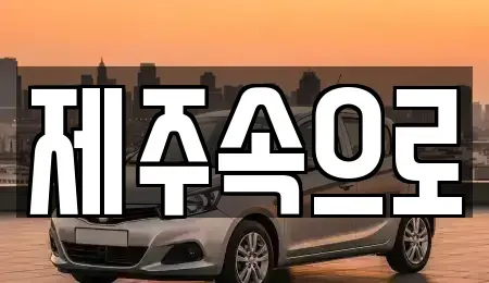 제주 제주시 건입동 렌트카 전문 제주속으로