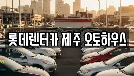 제주 제주시 용담삼동 렌트카 전문 롯데렌터카 제주 오토하우스