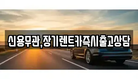 제주 제주시 화북이동 렌트카 전문 신용무관,장기렌트카즉시출고상담