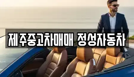 제주 제주시 화북이동 중고차 전문 제주중고차매매 정성자동차