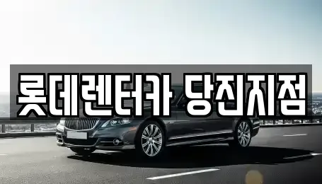 충남 당진시 시곡동 단기렌트카 전문 롯데렌터카 당진지점