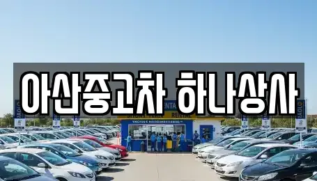 충남 아산시 남동 중고차 전문 아산중고차 하나상사