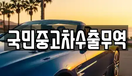 충남 아산시 초사동 중고차매매 전문 국민중고차수출무역