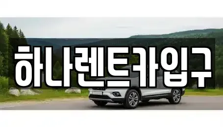 충북 보은군 수한면 렌트카 전문 하나렌트카입구